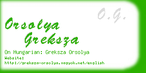 orsolya greksza business card